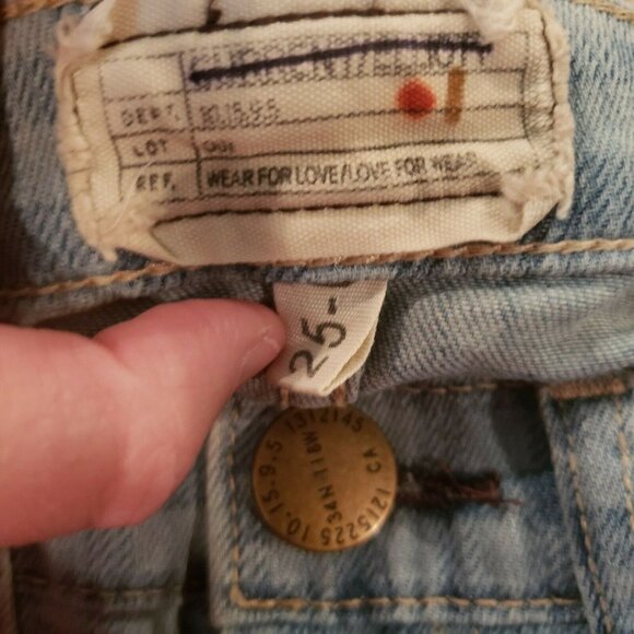 Current Elliot Gingham Checkered Crop Denim Pants - Picture 5 of 8